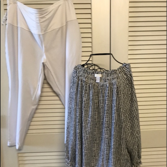 Chico’s  Blouse & Zenegy Leggings - Picture 4 of 8